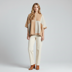 Women's Colorblock Knit Poncho
