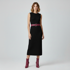 Women's Ribbed Sleeveless Knit Midi Dress