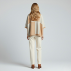 Women's Colorblock Knit Poncho
