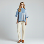 Women's Colorblock Knit Poncho