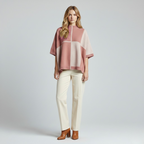 Women's Colorblock Knit Poncho