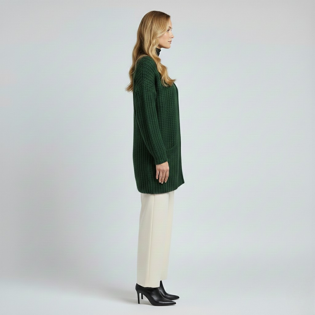 Women's Chunky Knit Open-Front Cardigan