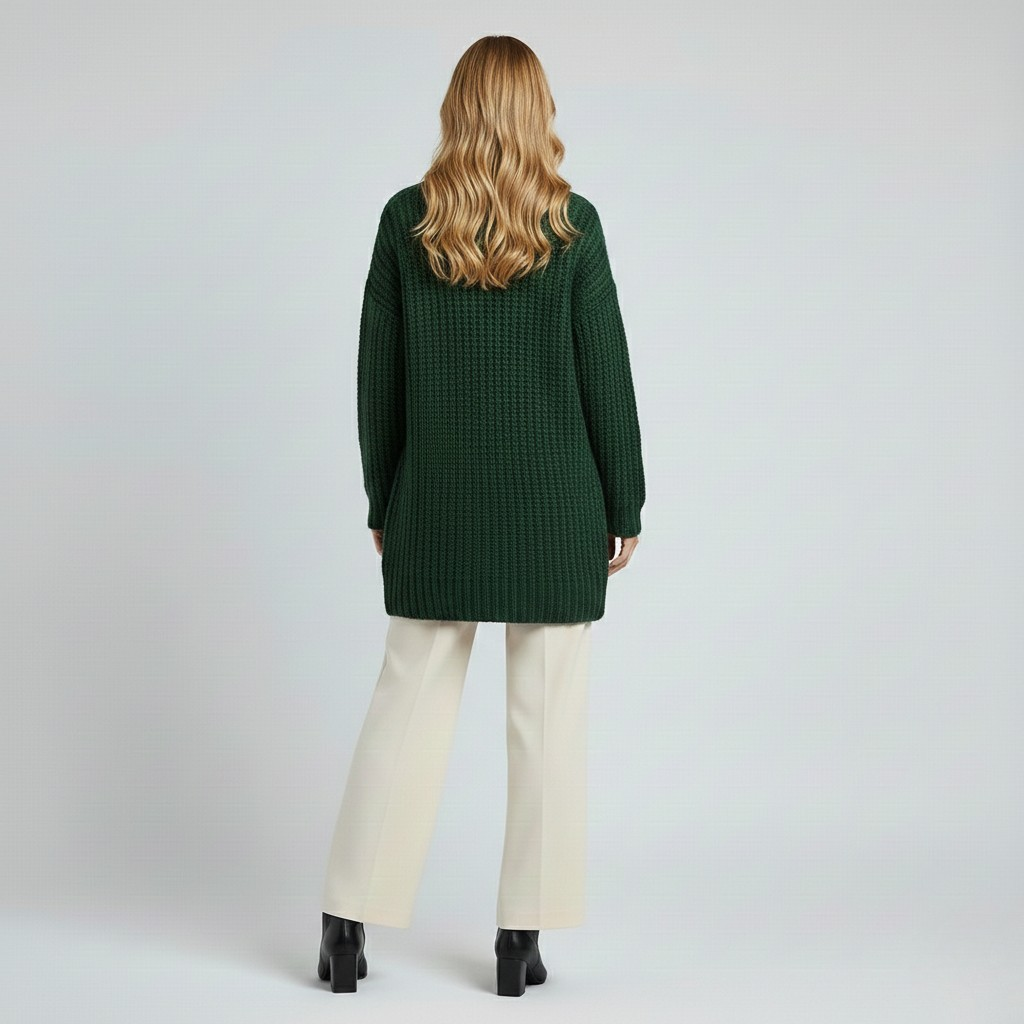 Women's Chunky Knit Open-Front Cardigan