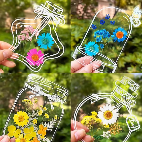 Clear Pressed Flower Bookmark Sheets for DIY Keepsakes