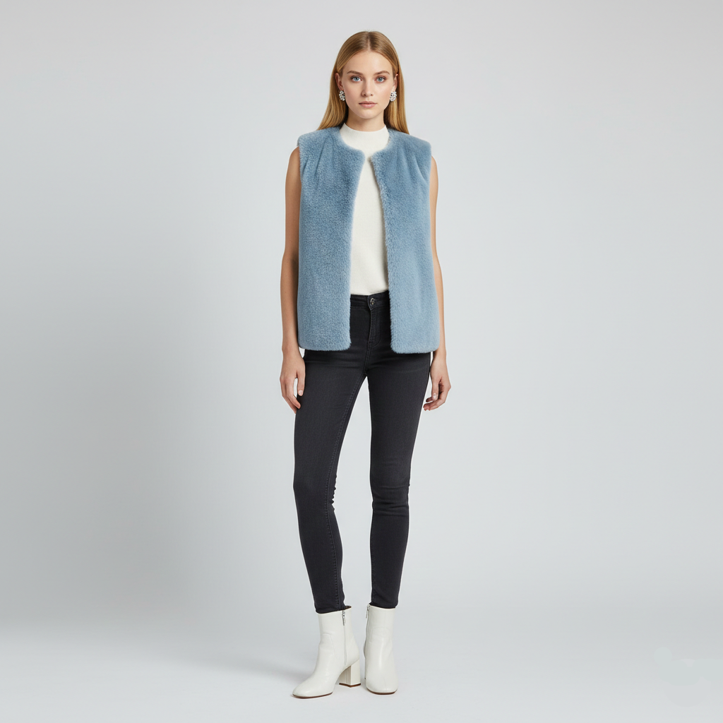 Women's Faux-Fur Open-Front Vest