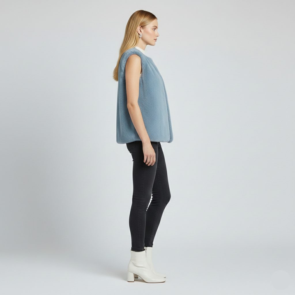Women's Faux-Fur Open-Front Vest
