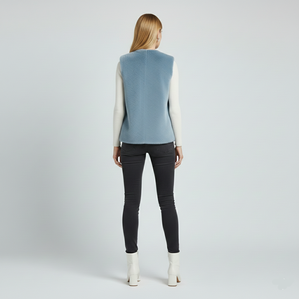 Women's Faux-Fur Open-Front Vest
