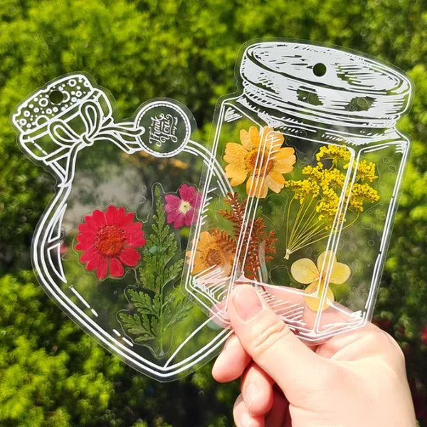 Clear Pressed Flower Bookmark Sheets for DIY Keepsakes