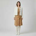 Women's Cropped Textured Button Jacket