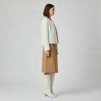 Women's Cropped Textured Button Jacket