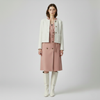 Women's Cropped Textured Button Jacket