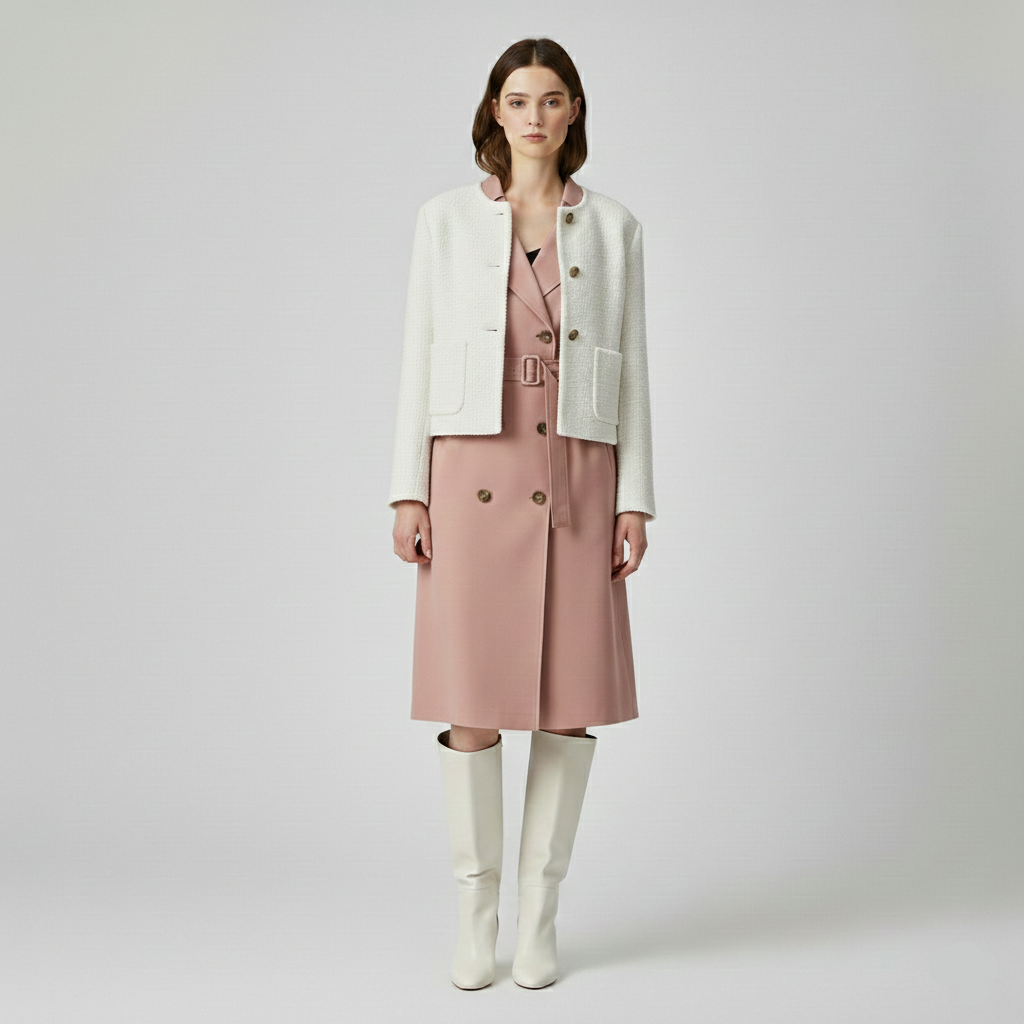 Women's Cropped Textured Button Jacket