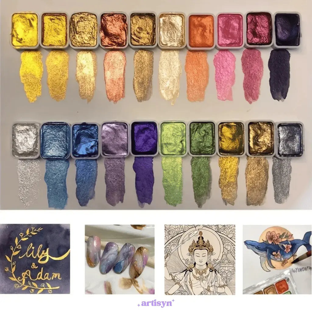 Metallic Shimmer Watercolour Paint Set
