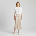 Women's Cropped Short-Sleeve Cardigan