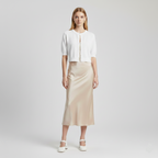 Women's Cropped Short-Sleeve Cardigan