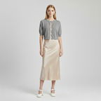 Women's Cropped Short-Sleeve Cardigan