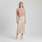 Women's Cropped Short-Sleeve Cardigan