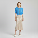 Women's Cropped Short-Sleeve Cardigan
