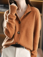 Women’s Soft Knit Mock Neck Button Cardigan