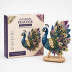 Patchwork Fabric DIY Craft Kit with Wooden Display Stand