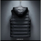 Men’s Hooded Quilted Puffer Gilet with Zip Pockets