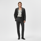 Men's Faux-Leather Blazer