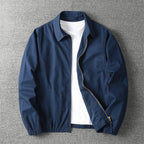 Men’s Classic Collared Zip-Up Harrington Jacket