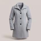 Women’s Funnel Collar Single-Breasted Coat