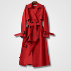 Women’s Classic Belted Trench Coat with Buckle Cuffs