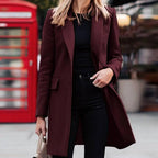 Women’s Single-Breasted Longline Tailored Coat