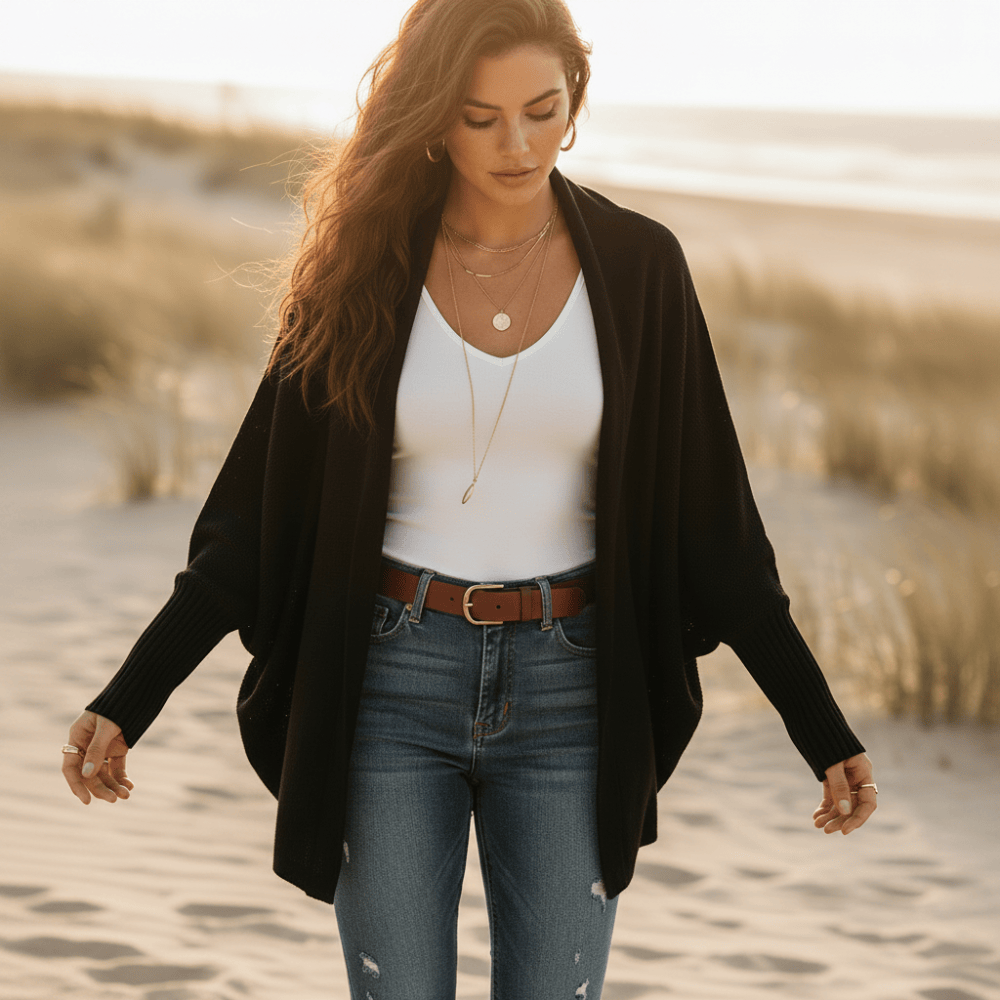 Women’s Oversized Batwing Knit Cocoon Cardigan