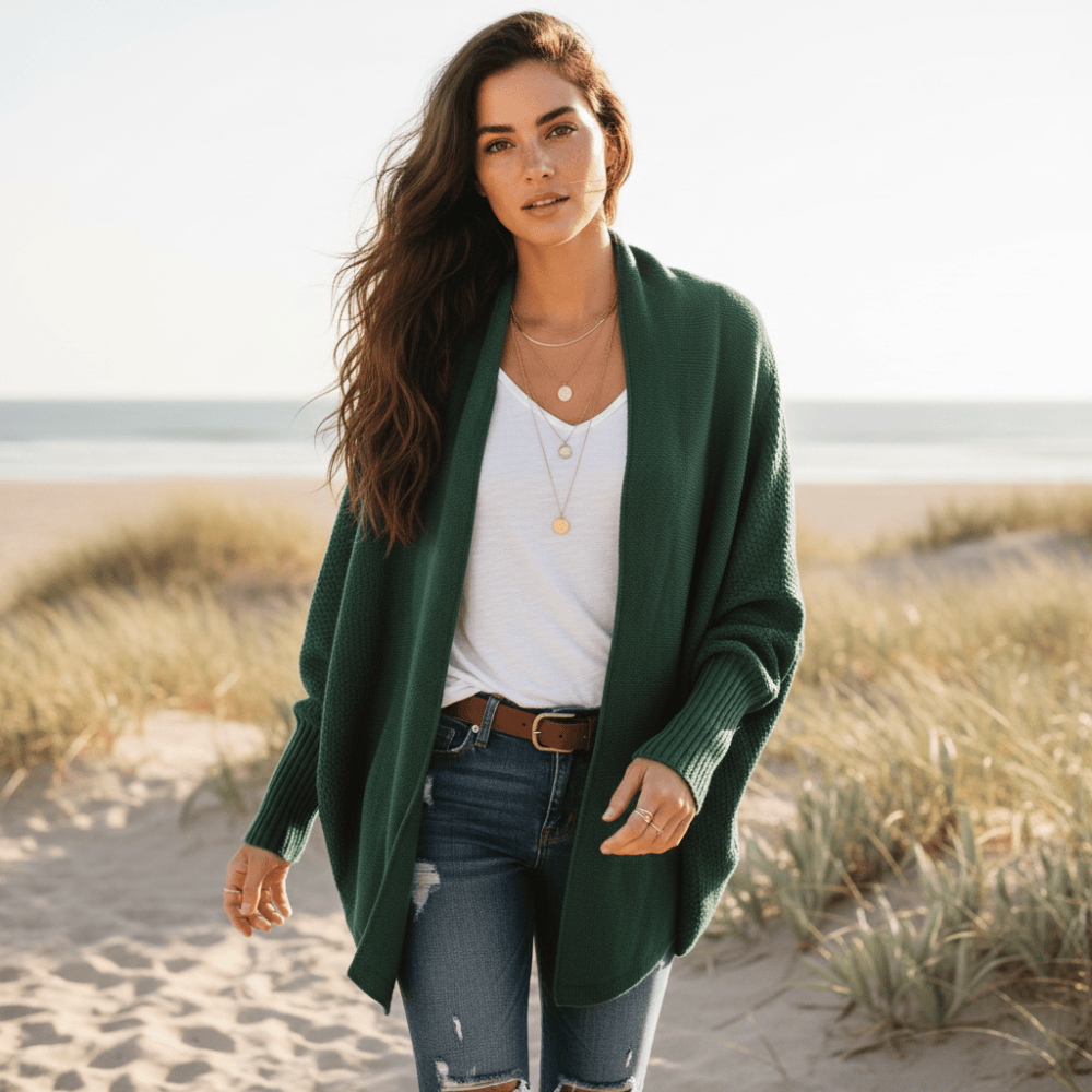 Women’s Oversized Batwing Knit Cocoon Cardigan