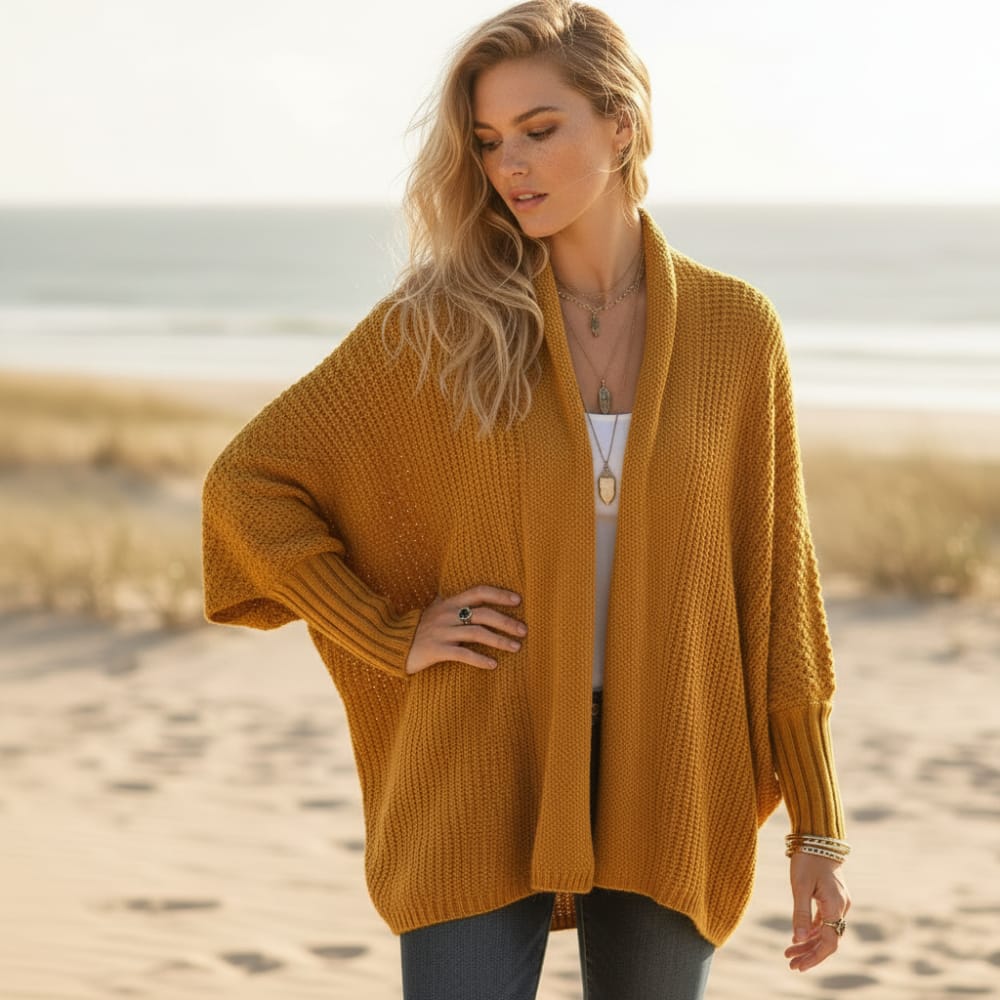 Women’s Oversized Batwing Knit Cocoon Cardigan