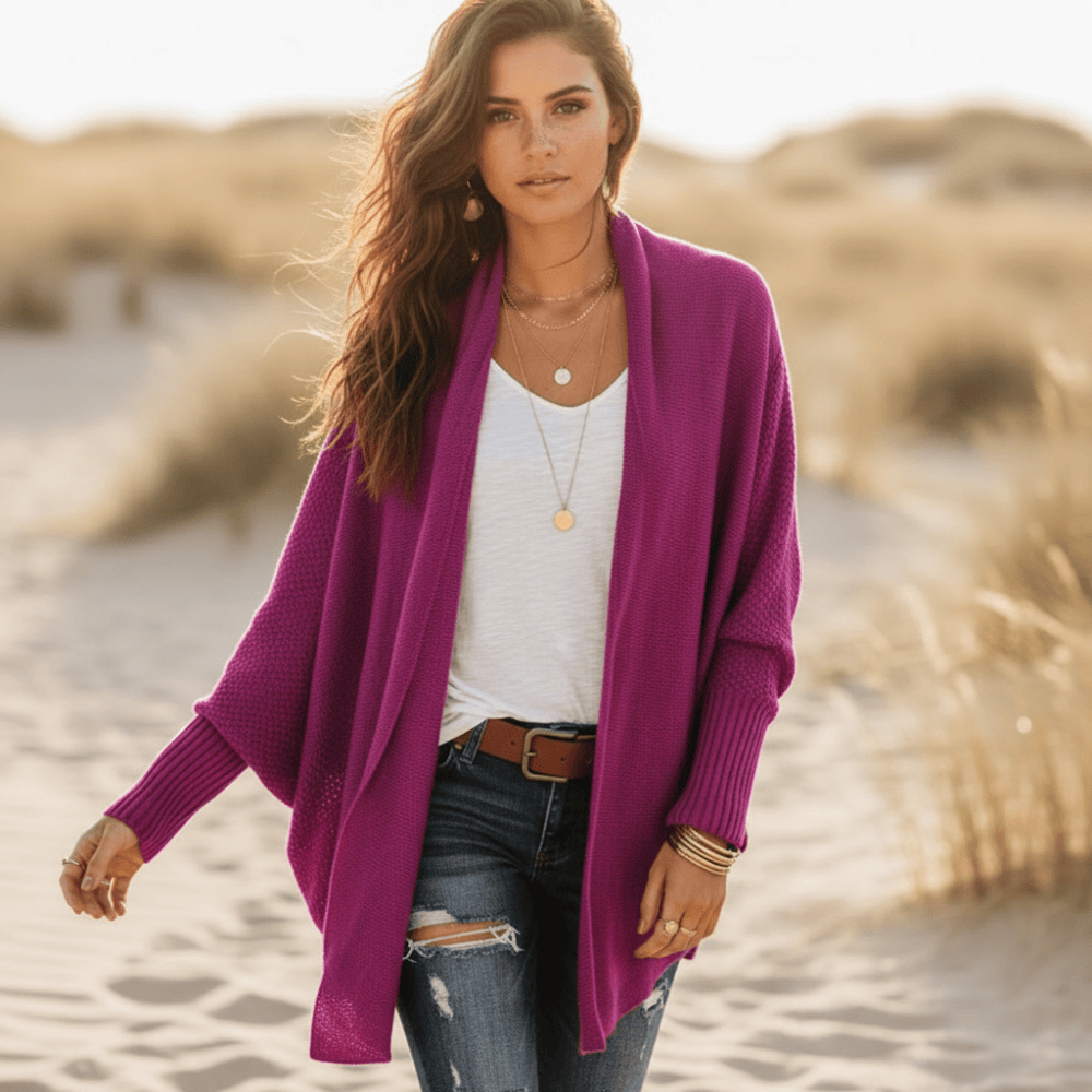 Women’s Oversized Batwing Knit Cocoon Cardigan