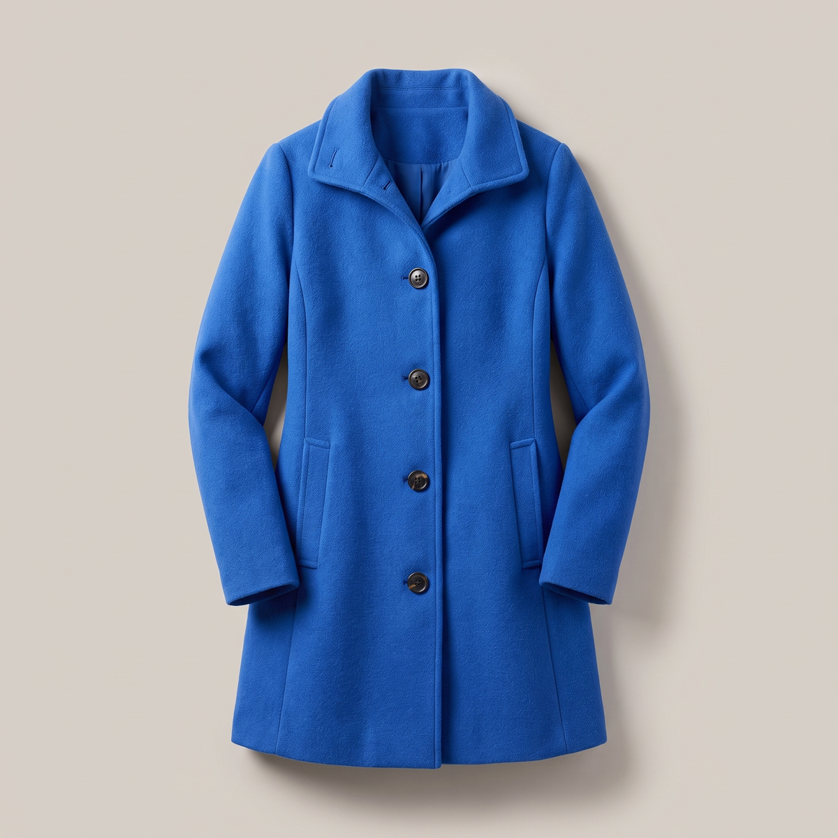 Women’s Funnel Collar Single-Breasted Coat