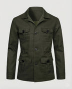 Men’s Linen-Look Four Pocket Safari Jacket