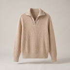 Men's Classic Ribbed Knit Quarter-Zip Sweater