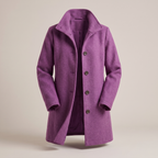 Women’s Funnel Collar Single-Breasted Coat