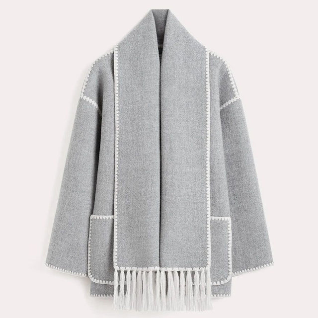 Women’s Blanket Stitch Scarf Jacket