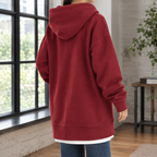 Women’s Oversized Longline Zip-Up Hoodie