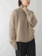 Women's Oversized Soft Knit Turtleneck Sweater