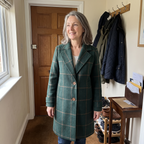 Women’s Windowpane Check Single-Breasted Coat