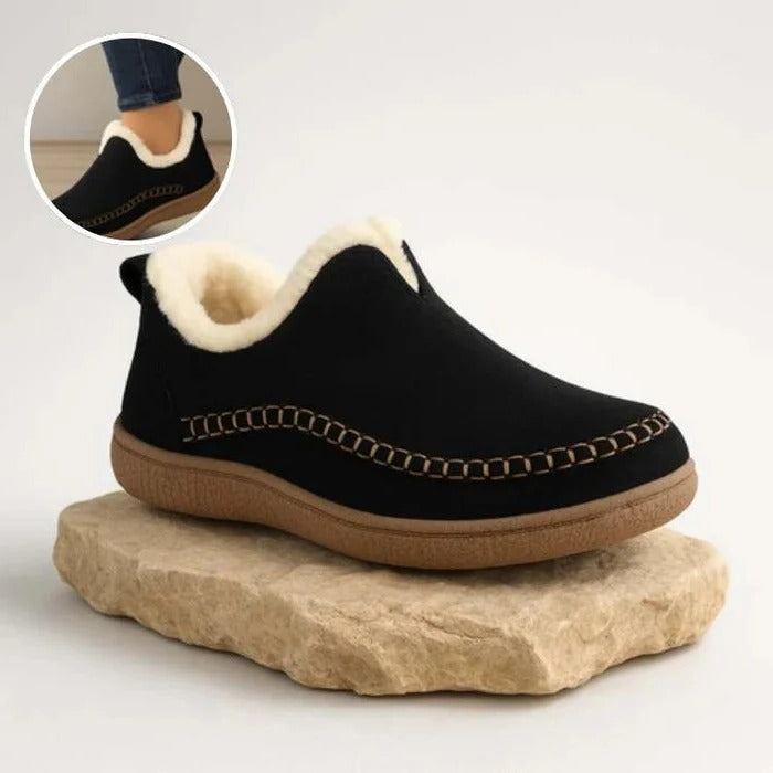 Women’s Faux Suede Sherpa Lined Moccasin Slipper Boots