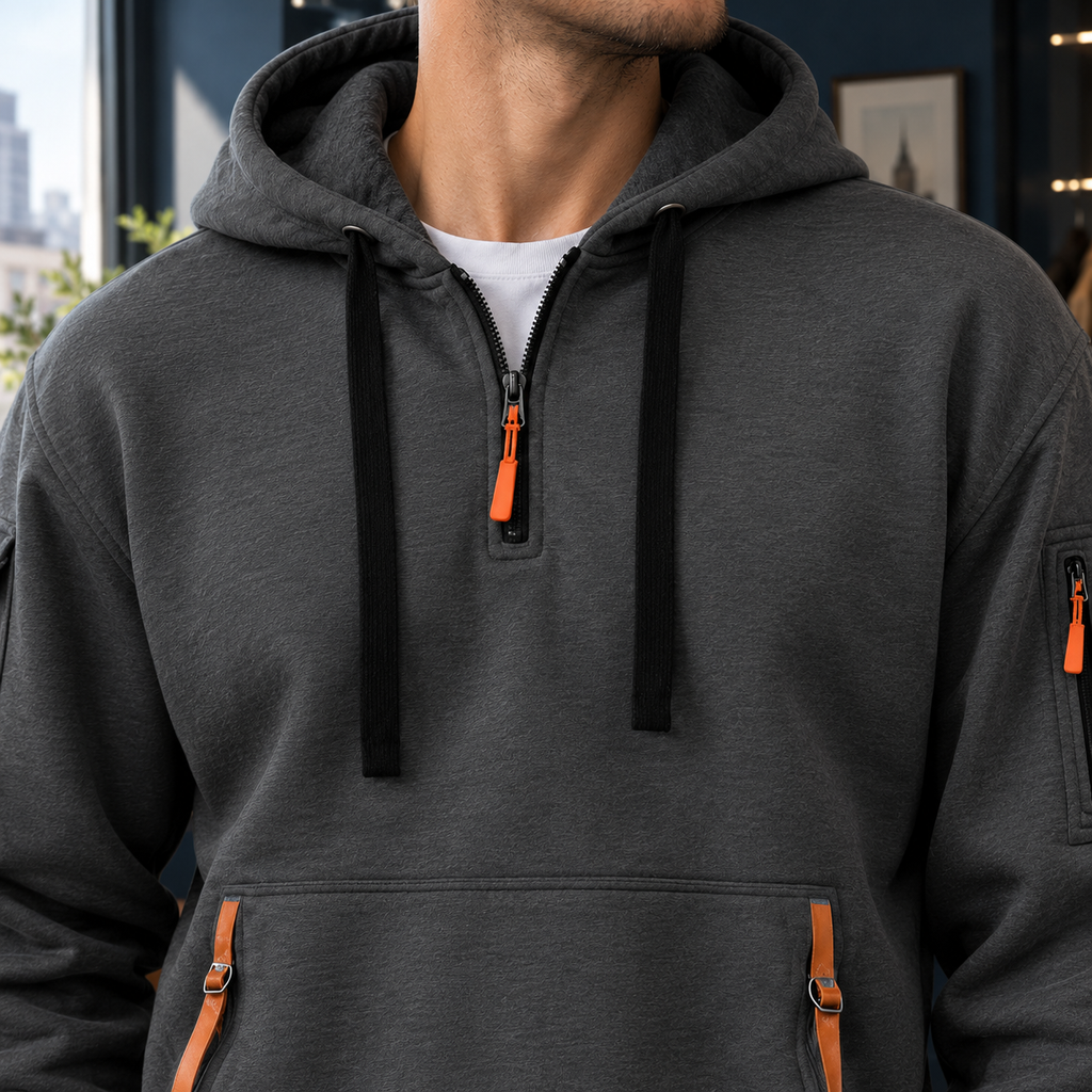 Men’s Quarter-Zip Utility Hoodie