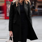 Women’s Single-Breasted Longline Tailored Coat