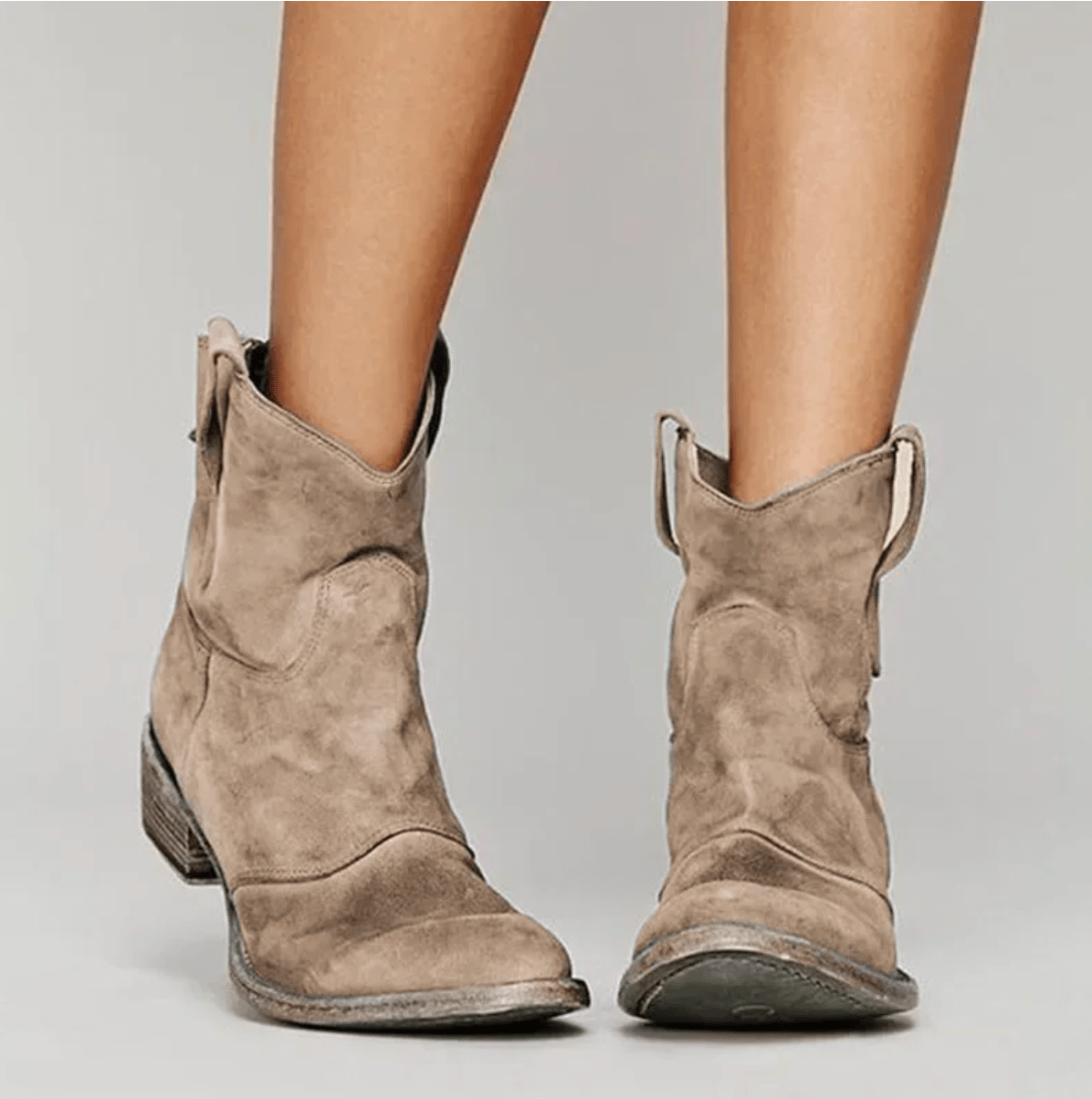 Women’s Faux Suede Western Ankle Boots