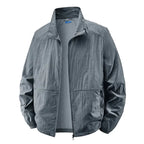 Men’s Lightweight Crinkle Texture Zip-Up Jacket