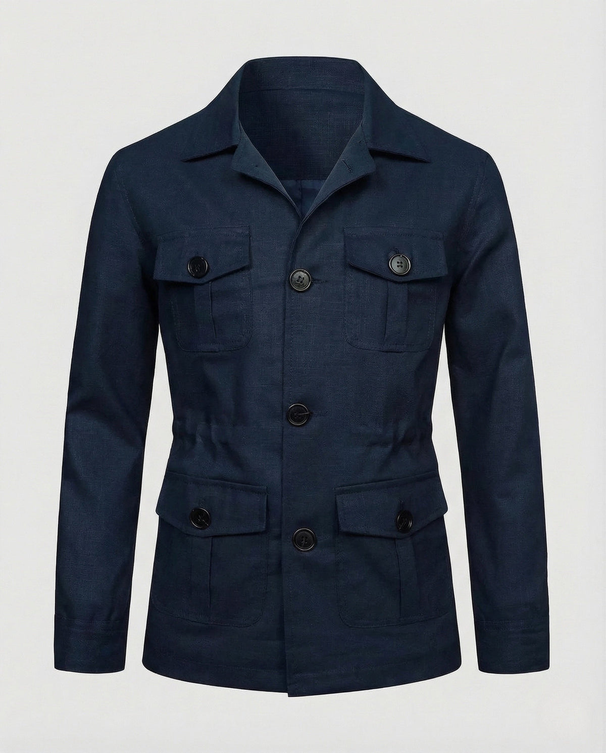 Men’s Linen-Look Four Pocket Safari Jacket