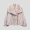 Women’s Oversized Collar Faux Fur Short Coat