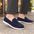 Men’s Faux Suede Slip-On Loafers with Lightweight Sole